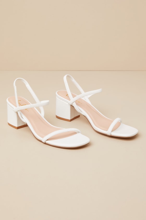 Kalea White Strappy High Heel Sandals 2