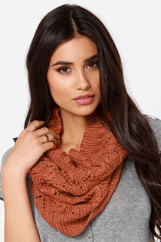 Orange infinity scarf Clearance