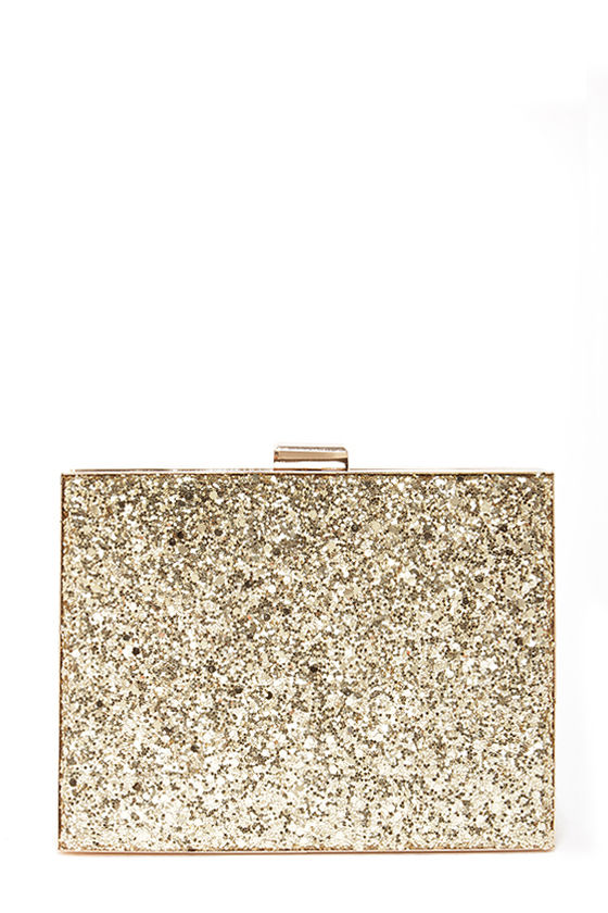 gold sparkle clutch