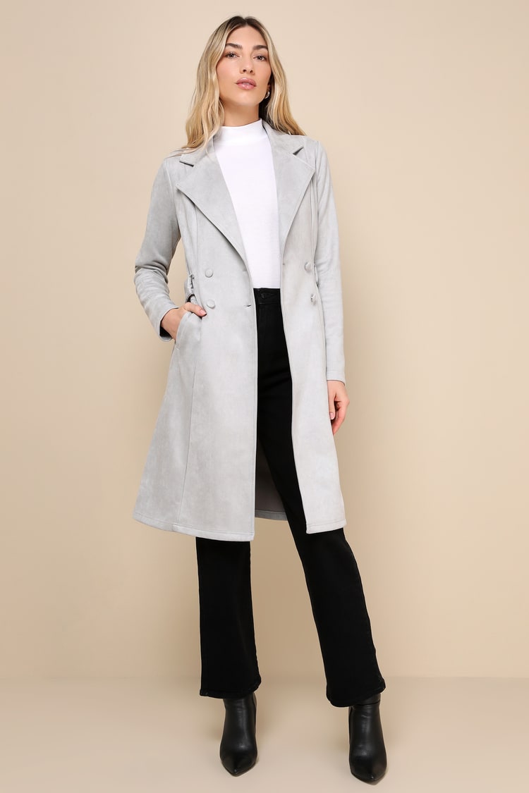 light grey dress coat Indochino Men's Custom Harrogate Light Gray Suit