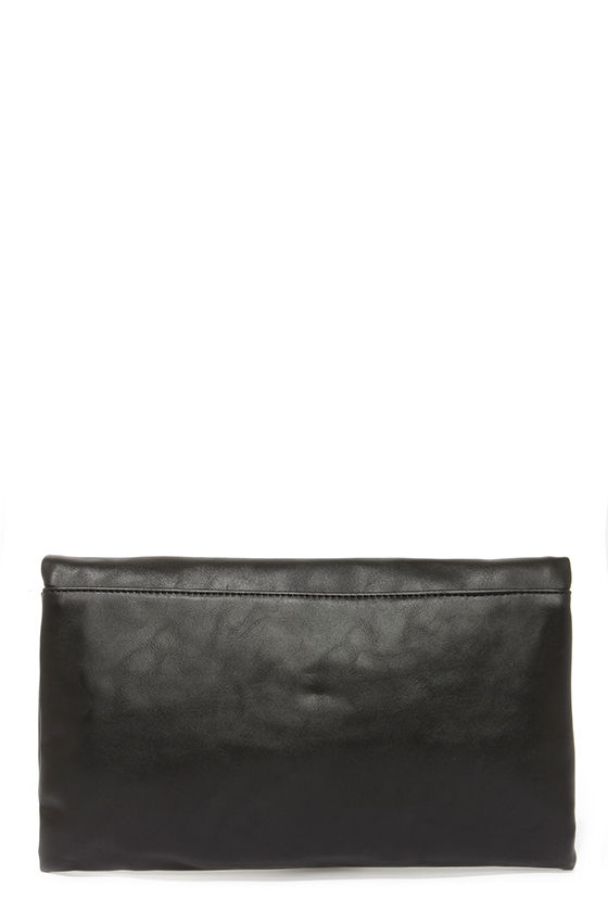 Vegan Leather Clutch - Black Clutch - $49.00