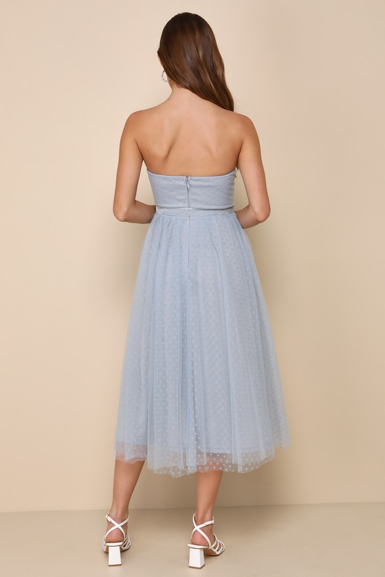 Kate Light Blue Swiss Dot Skirt Set main image 1