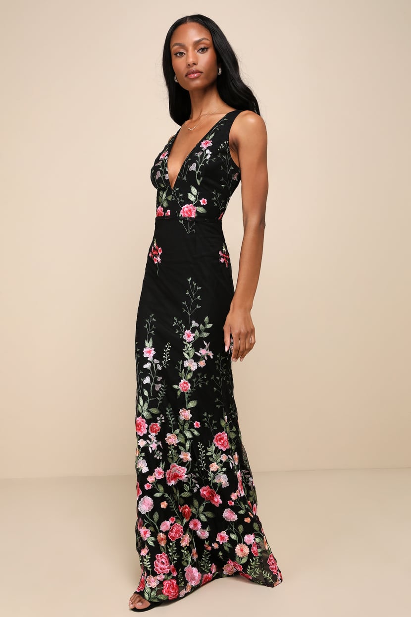 Black Floral Dress