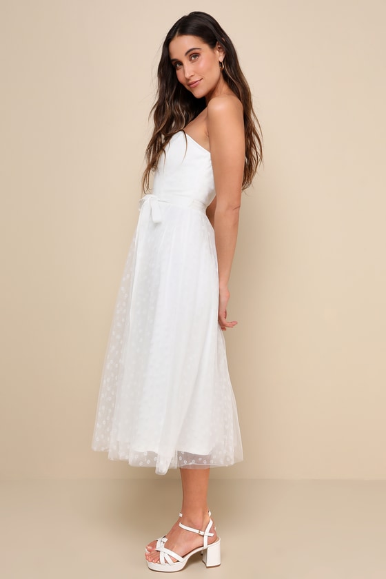 Swiss Dress - White