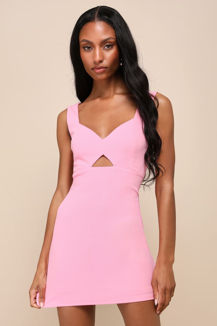 open lace back dress Ashley Lauren 11607 Size 0 Hot Pink Cutout Prom Dress Long Sleeve Jersey Slit Fitted Skirt Formal Gown main image 1