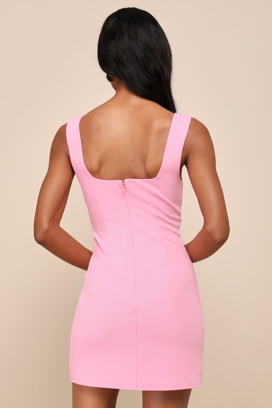 ワンピース ETMON Sheer Frill Slip Mini Dress, Light Pink Shop the Lilleth One Shoulder Frill Feature Mini Dress Hot Pink