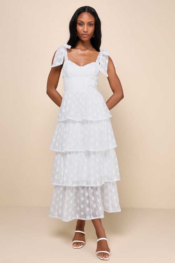 Floral Burnout Dress With Tie Bolt