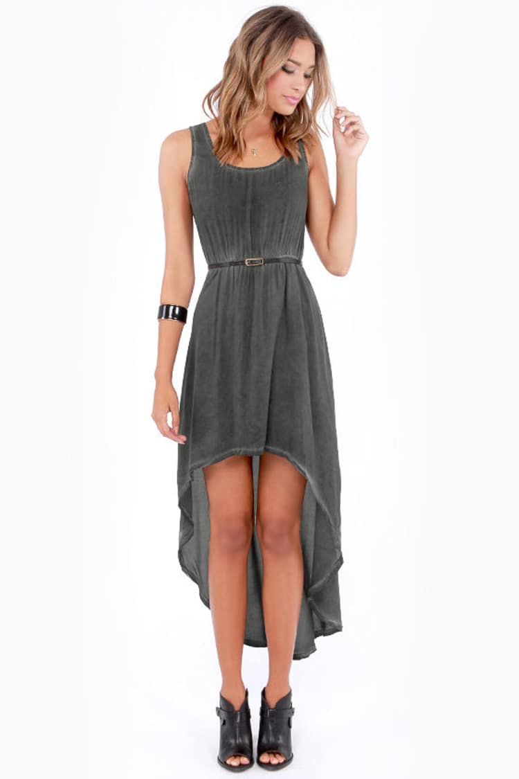 Cute Grey Dress - High-Low Dress - Maxi Dress - $55.00 - Lulus