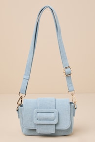Flawless Essential Light Blue Denim Crossbody Bag