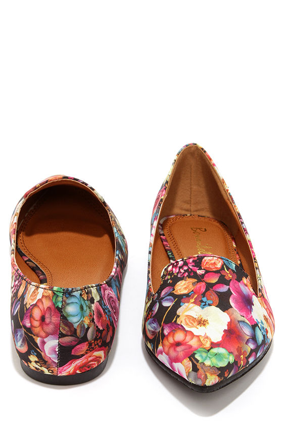 floral print loafers