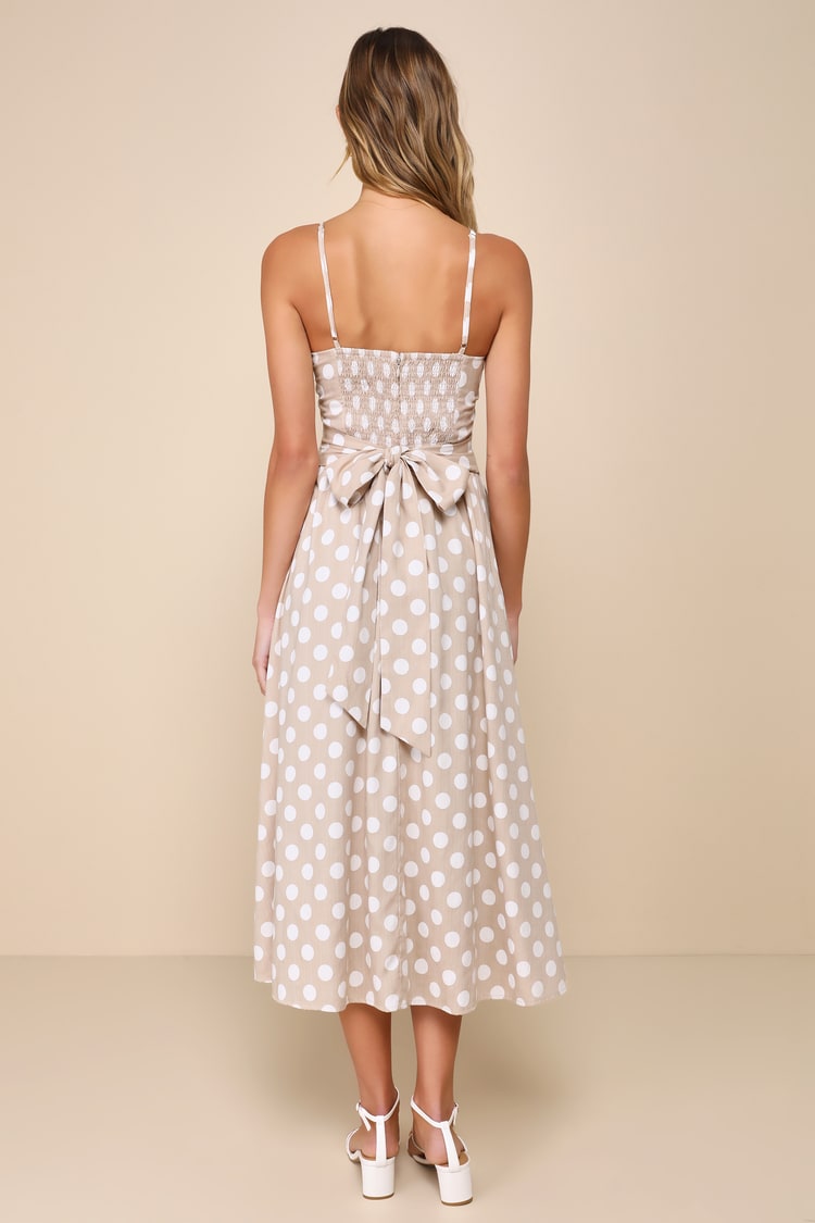 beige spot dress Annie | Champagne Satin Bardot Maxi Dress With Split Wrap Skirt main image 1
