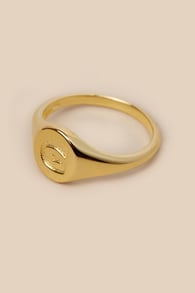 The Oval 14KT Gold "G" Signet Ring