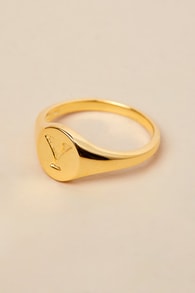 The Oval 14KT Gold "Y" Signet Ring