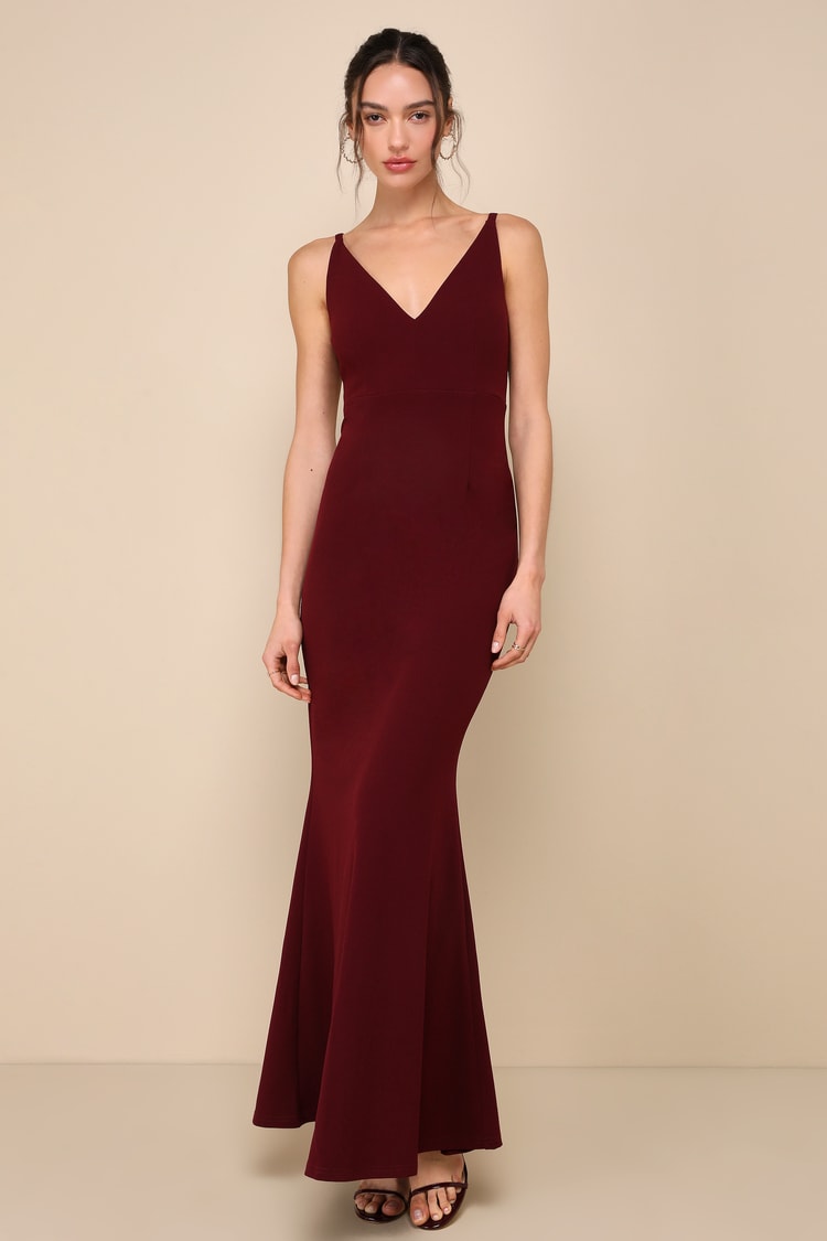 fitted lace wedding dress All The Best Plum Purple Scalloped Dress – Shop the Mint main image 0