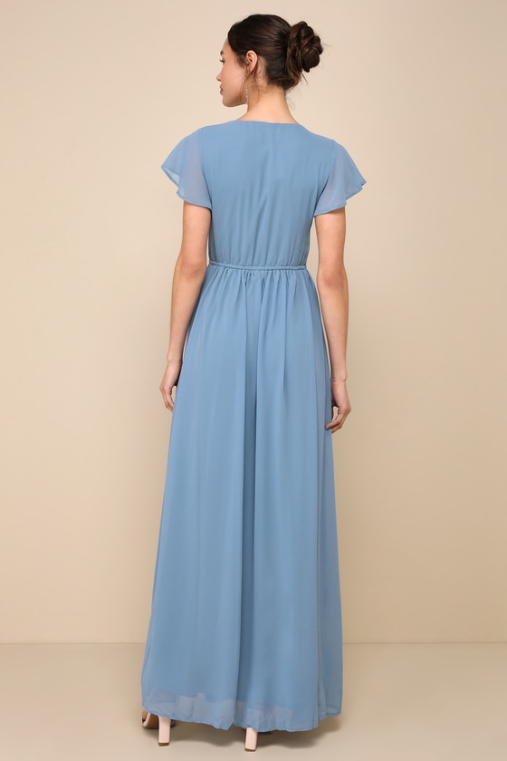Lost in the Moment Slate Blue Maxi Dress