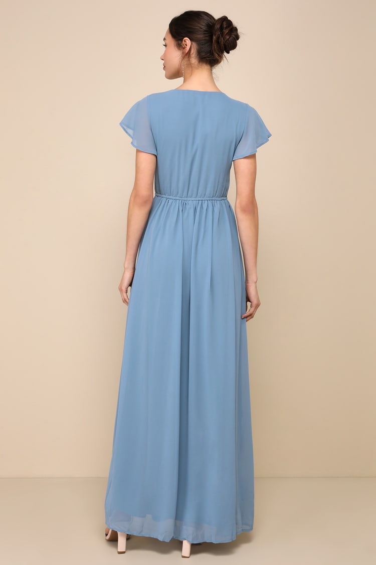 lulus slate blue dress Slate Blue Burnout Floral Maxi Dress | Womens | X-Small (Available in S, M, L, XL) | 100% Polyester | Lulus Exclusive | Backless Dresses