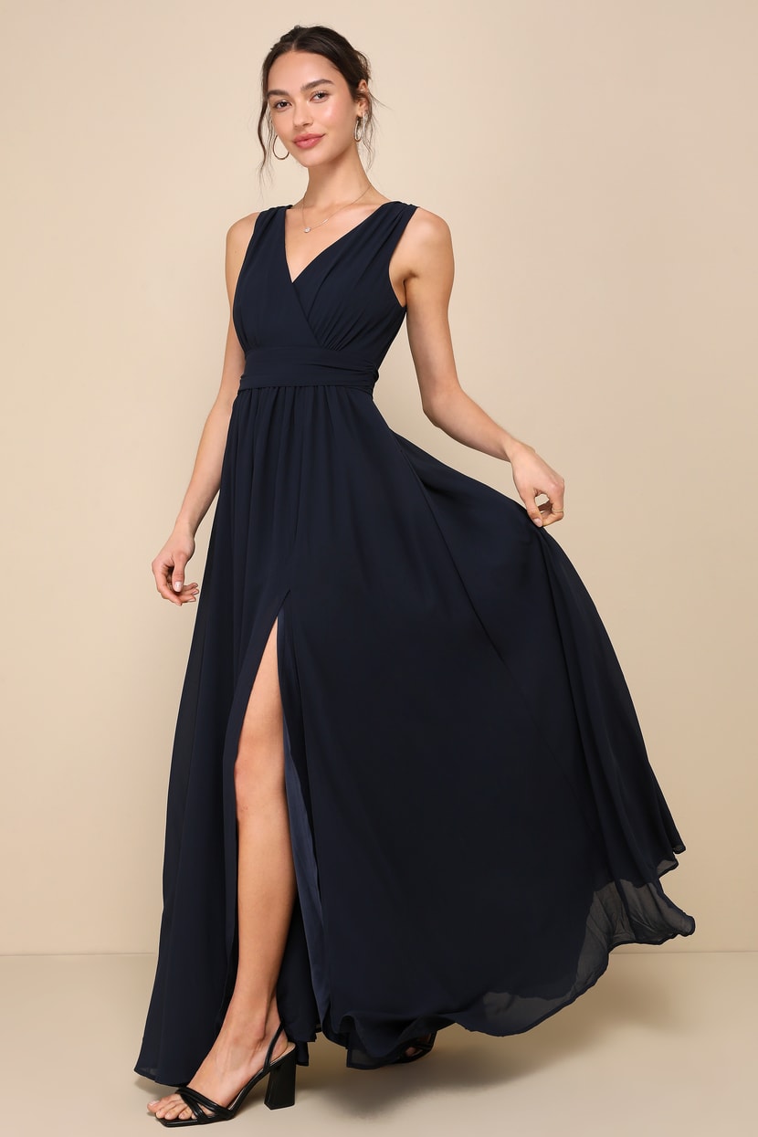 knee length dresses for ladies So Far So Good Maxi Dress Baby Blue main image 1