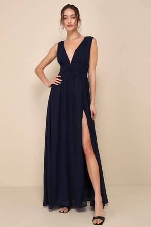 fitted lace wedding dress Heavy Hearted Satin Maxi Dress