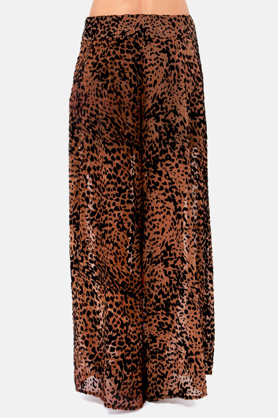 leopard velvet pants