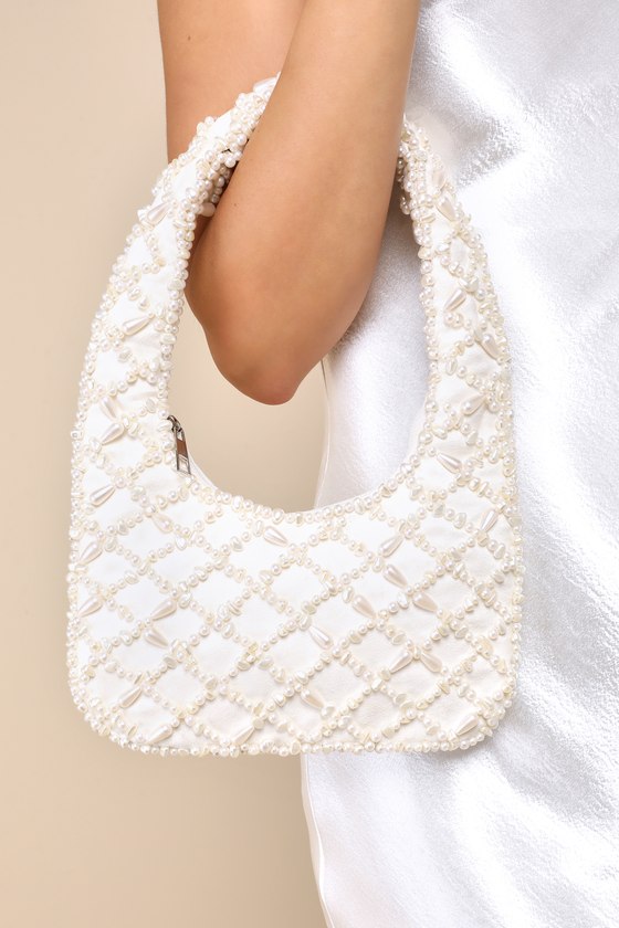 Shop Lulus Total Elegance Ivory Pearl Shoulder Bag