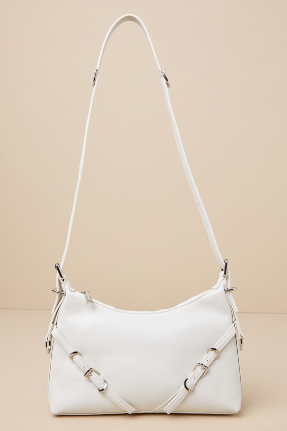 8 Other Reasons Shoulder Bag - White Shoulder Bag - Buckle Purse