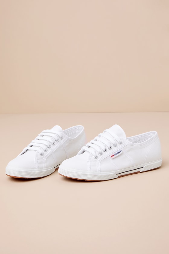 Superga 2950-cotu White Lace-up Canvas Sneakers