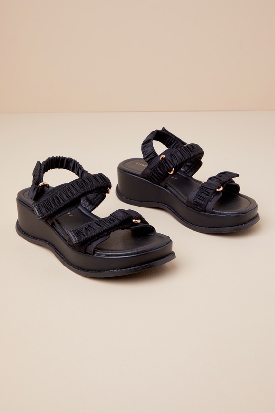 CASHY : SATIN/GROSSGRAIN FABRIC BLACK 1