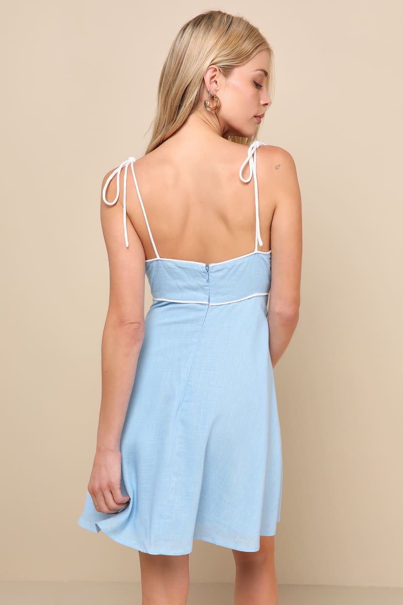 chinese dress ladies Ellie Light Blue Mini Dress - US 6 main image 1