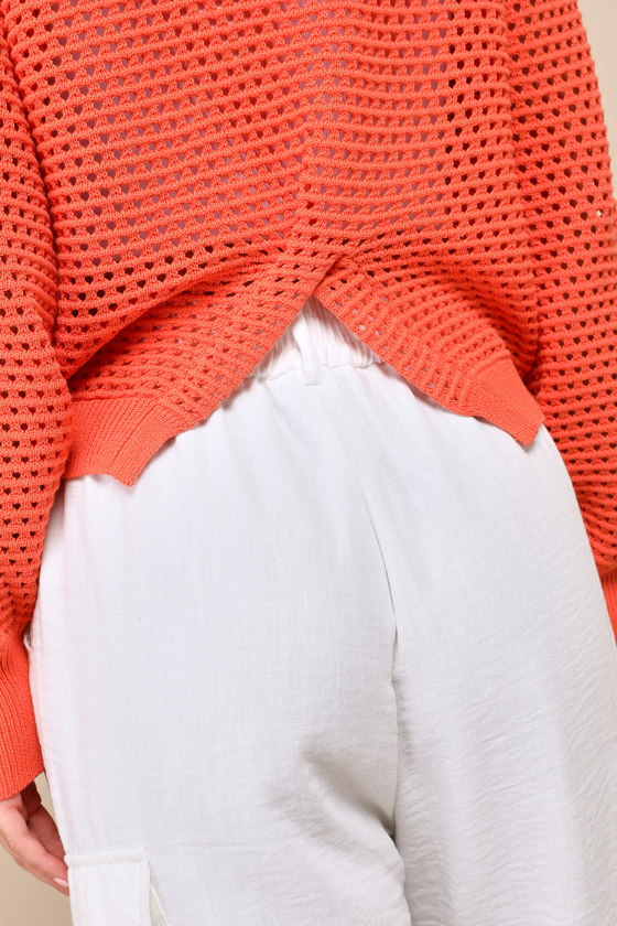Shop Lulus Pretty Ideal Orange Loose Knit Sweater Top