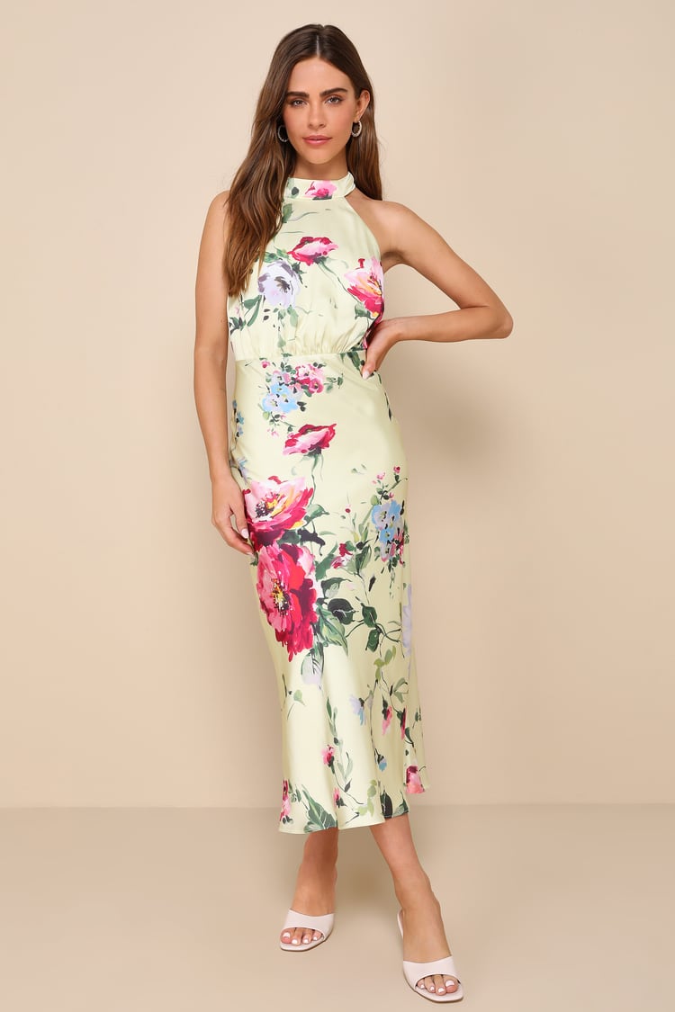 slim fit dress slacks Carli Halter Midi Dress – shoprodeodrive main image 1