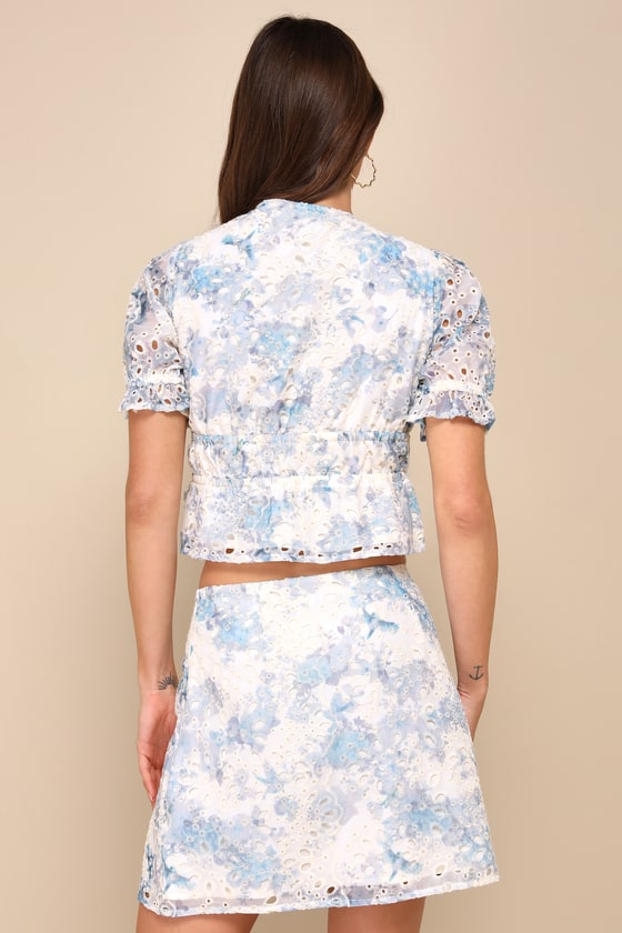 Ivory Floral Skirt - Embroidered Mini Skirt - Cute Floral Skirt - Lulus