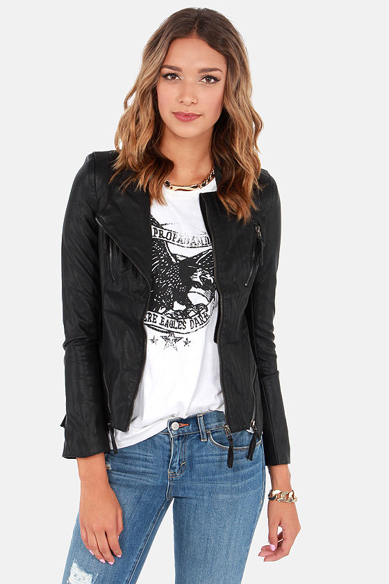 lulus vegan leather jacket