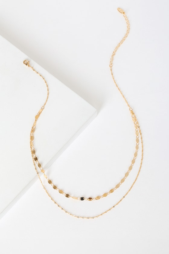 Always Gleaming 14KT Gold Layered Choker Necklace 5
