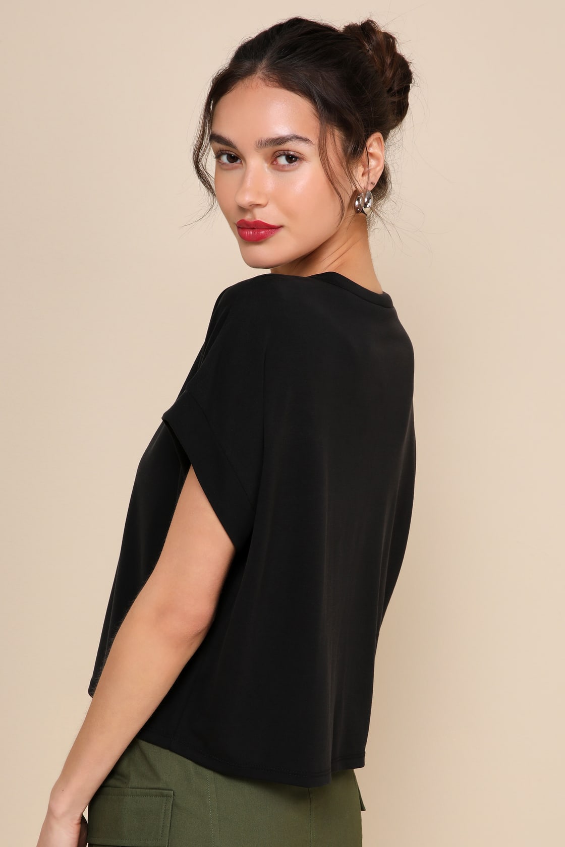 Cool Instincts Black Short Sleeve Top
