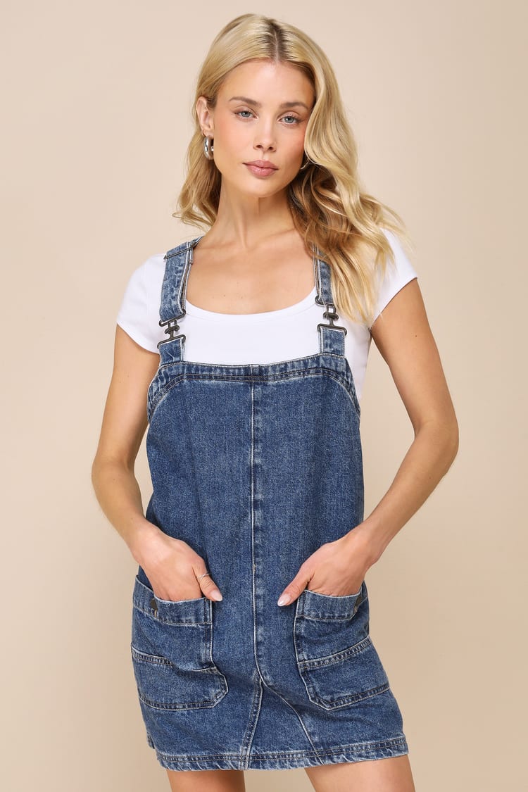 white christmas dresses Leopard Wash Denim Shortalls