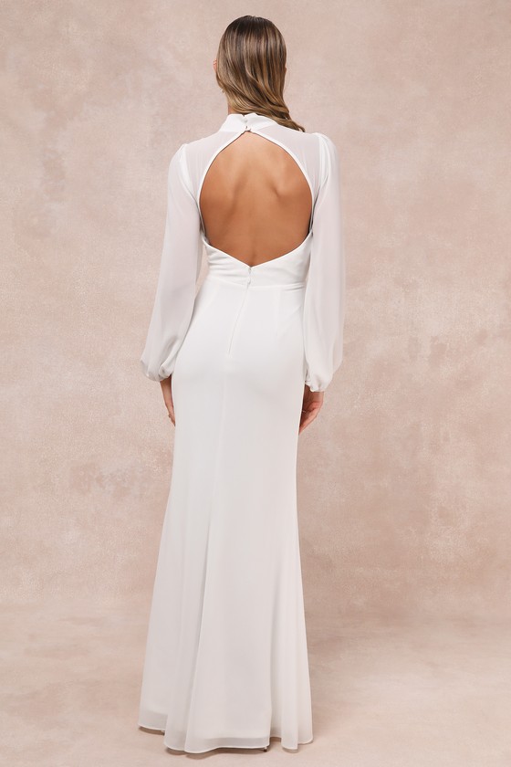 white dress evening gown Women's Halter Maxi Chiffon Beach Party – Golden 1960s Style Dress with Drop sleeves Size:5-6T