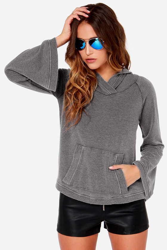 Grey Sweater - Pullover Sweater - Hooded Sweater - $83.00 - Lulus