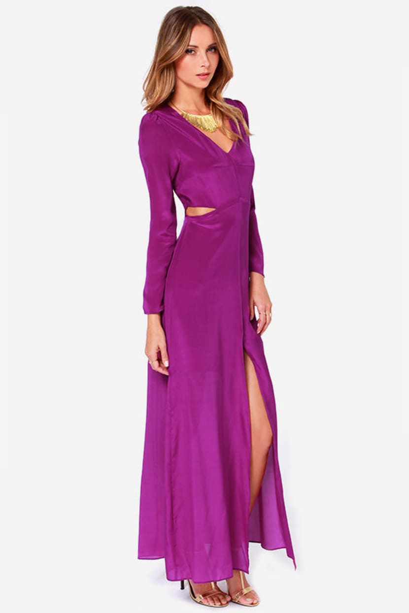 Line And Dot Norma Dress - Silk Dress - Maxi Dress - $152.00 - Lulus