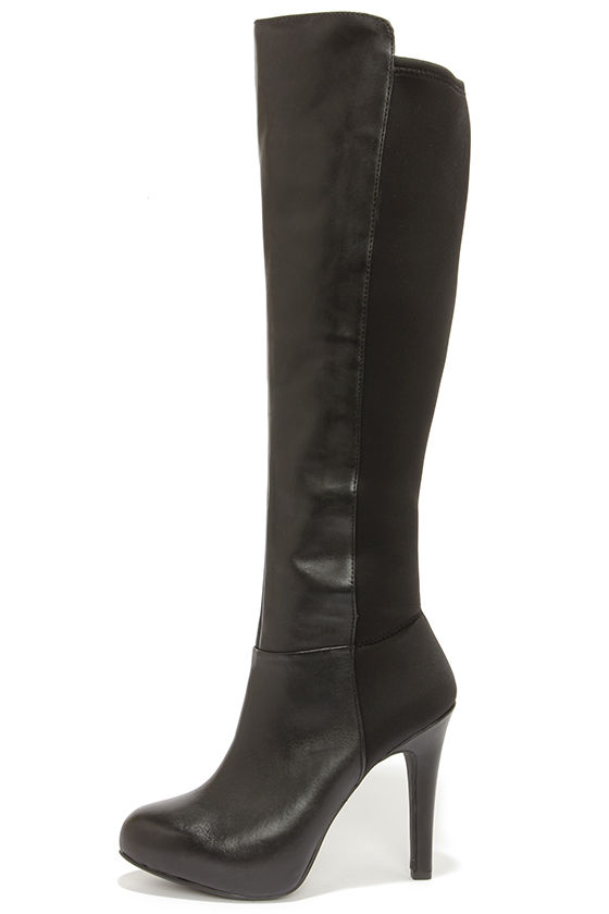 jessica simpson black leather boots