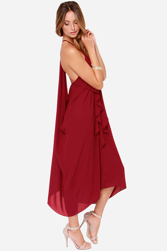 wine red dress what color shoes