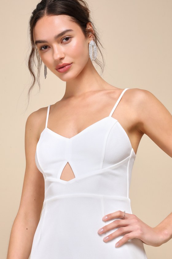Shop Lulus Social Star White Feather Sleeveless Bodycon Mini Dress