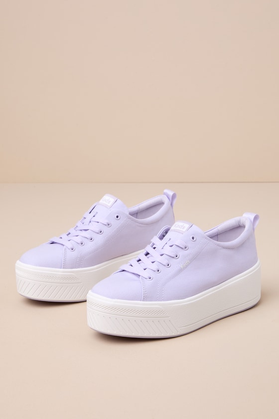 Keds Skyler Lilac Canvas Platform Sneakers
