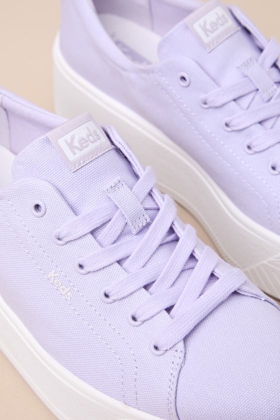 Shop Keds Skyler Lilac Canvas Platform Sneakers