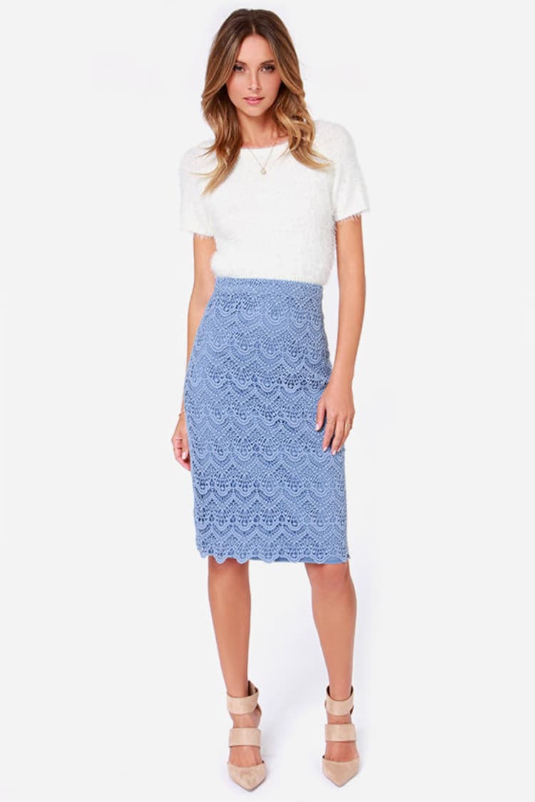 blue pencil skirt dress Plus Size Navy Blue Pencil Skirt