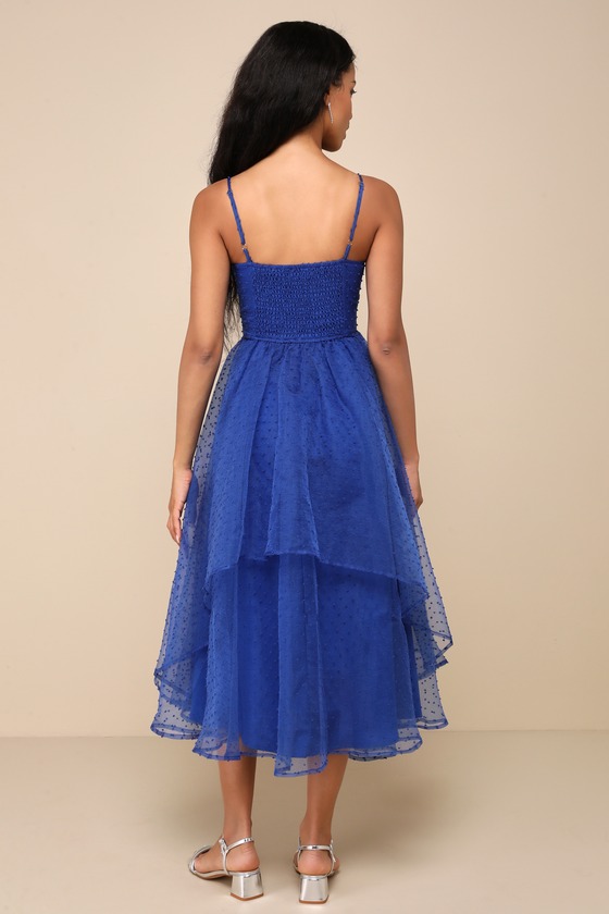 Josie Cobalt Contrast Tier Dress