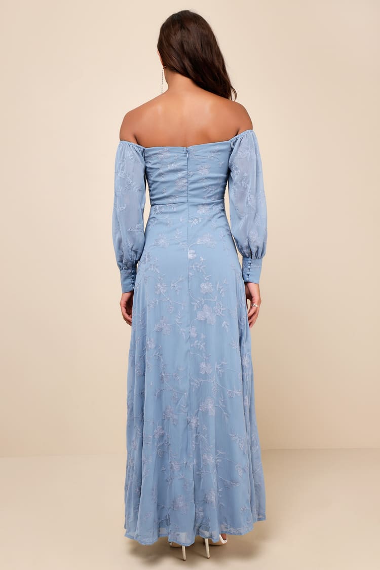 sachin and babi light blue dress White Floral Embroidered Off Shoulder Ruffle Cut Out Tie Up Mini Dress –  Hot Miami Styles main image 1
