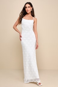 Exquisite Perfection Ivory Lace Sleeveless Mermaid Maxi Dress