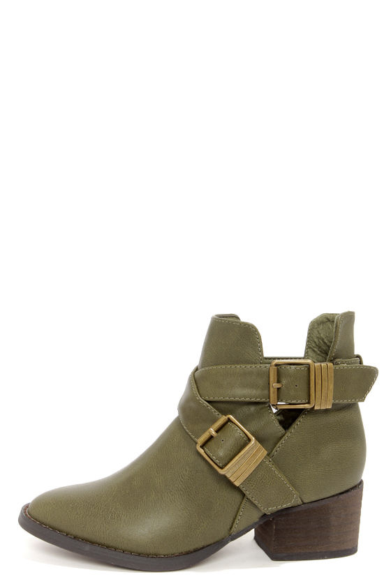 Cute Green Boots - Cutout Boots - Ankle Boots - $38.00 - Lulus