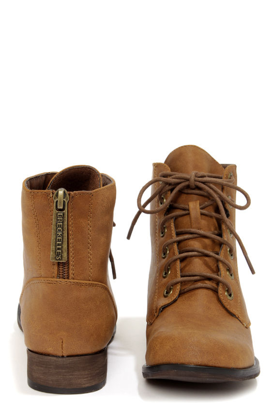 tan tie up booties