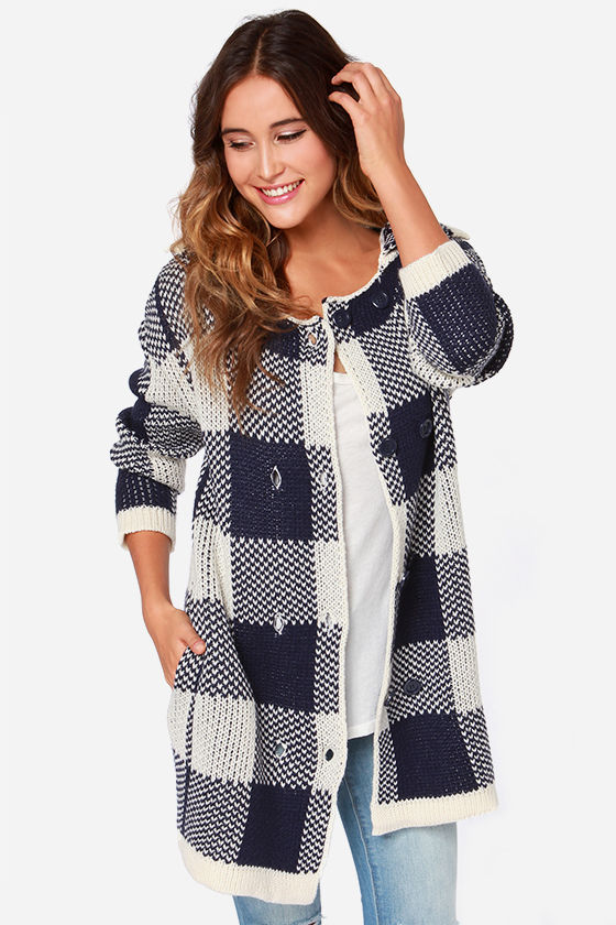plaid cardigan jacket